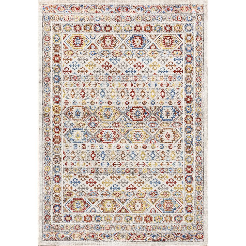 Dynamic Rugs 6807-999 Falcon 3.11 Ft. X 5.3 Ft. Rectangle Rug in Ivory/Grey/Blue/Red/Gold